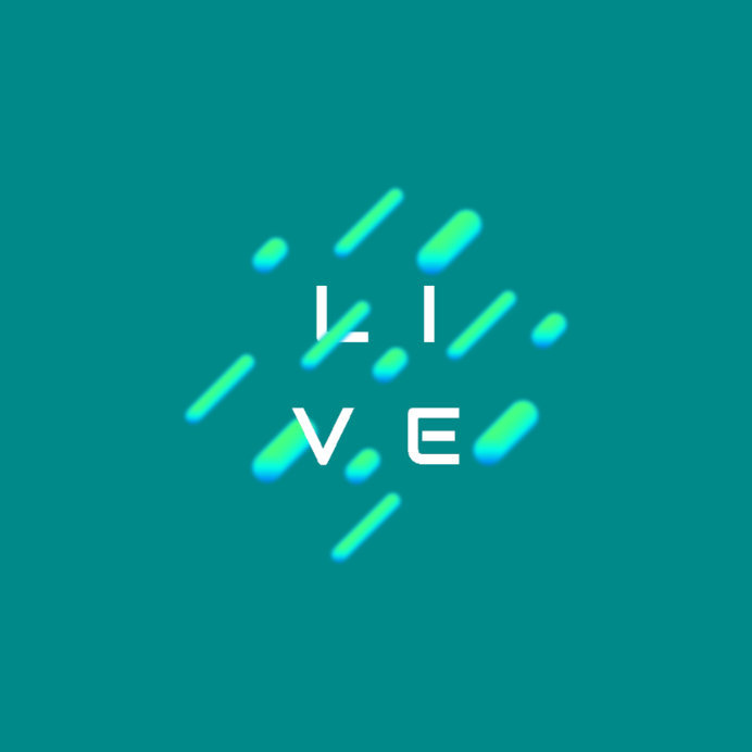 Abstract Logo Template Featuring Tridimensional Figures with Blurry Effect