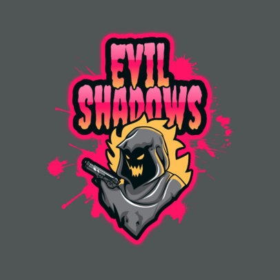 Free Logo Maker for a Gaming Squad Featuring an Evil Hooded Shooter 3724q