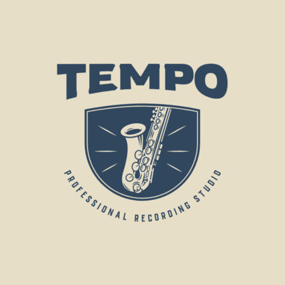 Music Logo Template for a Professional Recording Studio 3704m