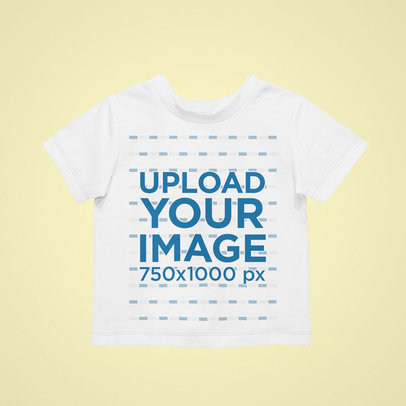 Top Shot Mockup of a Round-Neck T-Shirt for Kids