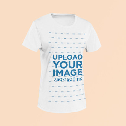 Mockup of a Ghosted T-Shirt Over a Customizable Background