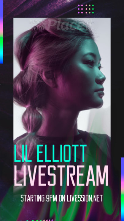 Instagram Story Video Maker for an Electronic Music Livestream 