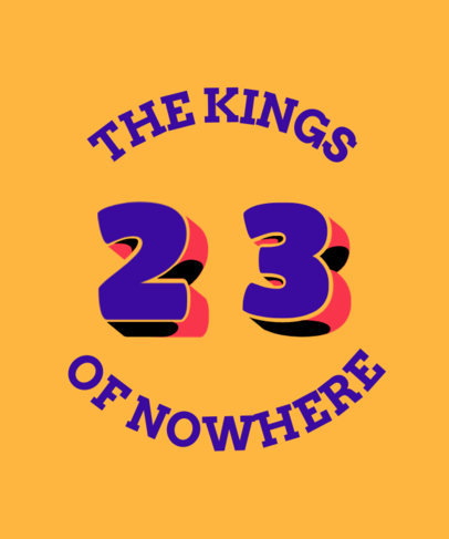 T-Shirt Design Maker Featuring Sports Jersey Numbers