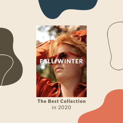 Instagram Post Template for a Fall-Winter Fashion Collection Announcement 