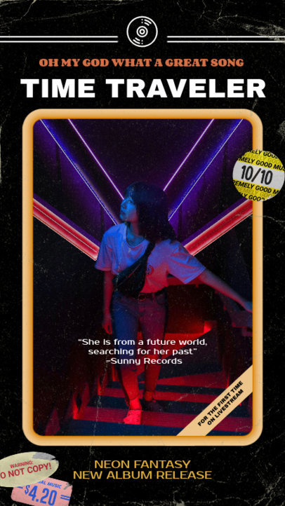 Instagram Story Design Creator for a New Music Album Release