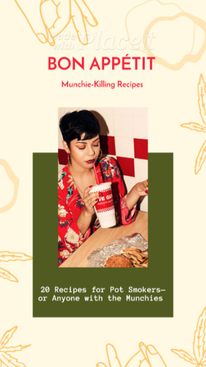 Instagram Story Video Template Featuring Animated Cannabis Graphics