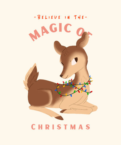 Xmas T-Shirt Design Maker Featuring Cute Animal Illustrations 