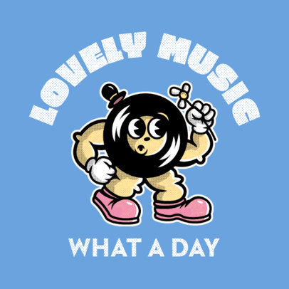 Music-Themed Logo Maker Featuring Vintage Cartoons