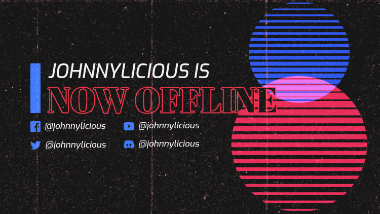 Placeit - Twitch Offline Banner Creator with a Retro VHS Aesthetic