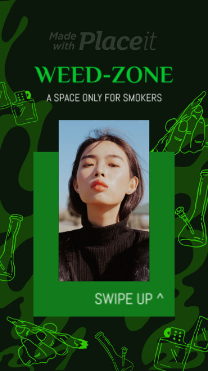 Cannabis-Themed Instagram Story Video Maker with a Cool Layout 2278
