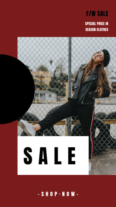 Instagram Story Design Maker for a Fall/Winter Sale