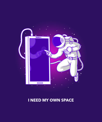T-Shirt Design Maker with Fun Illustrations of Astronauts in Space