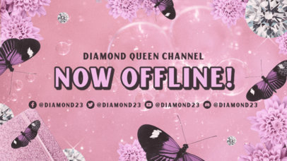 Twitch Offline Banner Generator With a Y2K Girly Aesthetic