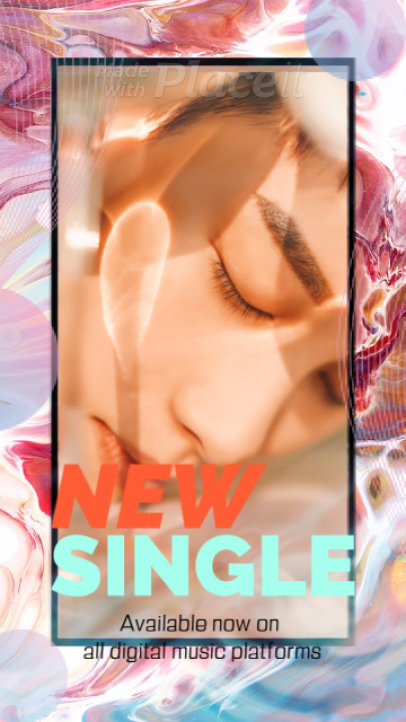 Instagram Story Video Maker for a K-Pop Artist's New Single with Animated Textures