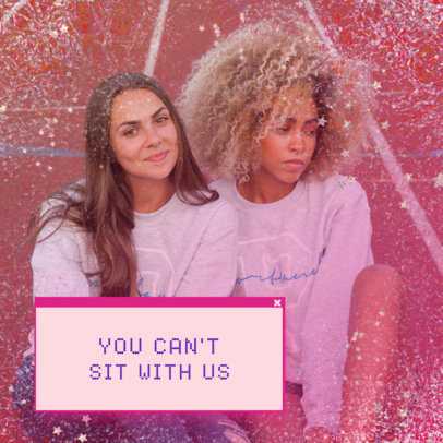 Instagram Post Template with a Y2K Aesthetic