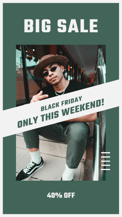 Instagram Story Template Featuring a Limited Time Black Friday Offer