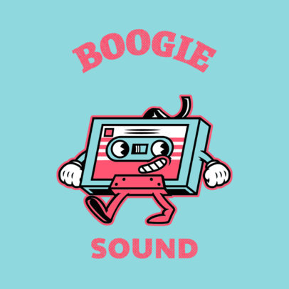 Cartoonish Logo Creator for a 70's-Inspired Musician