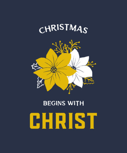 Christmas-Themed T-Shirt Design Maker With Religious Illustrations 