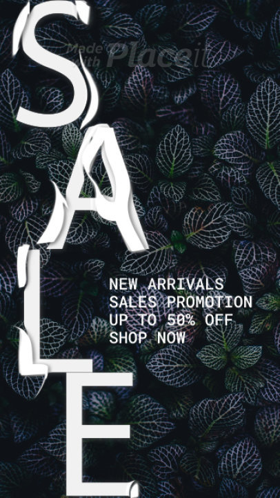 Instagram Story Video Maker with a Cool Smoke Effect for a Store's Sale Announcement 2363-el1