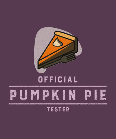 Thanksgiving-Themed T-Shirt Design Creator with an Illustrated Pumpkin Pie Slice