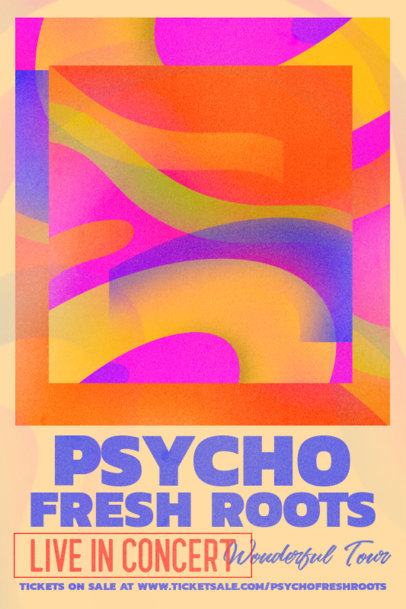 Poster Design Maker with a Colorful Photocopy Graphics for a Live Concert 3015a