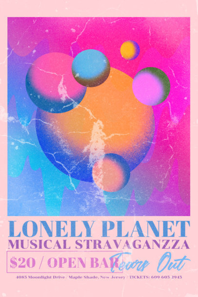 Poster Design Maker Featuring Photocopy-Style Layers 3015d