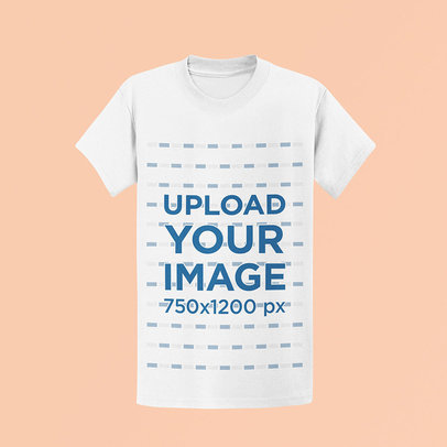 Mockup of a Long Round-Neck T-Shirt for Men