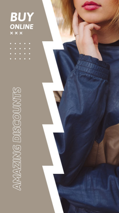 Trendy Instagram Story Design Creator for a Clothing Brand's Discount Announcement 