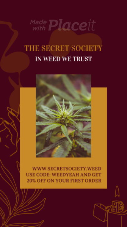 Instagram Story Video Generator for Marijuana Dispensaries Featuring Cool Smoke Animations  2281