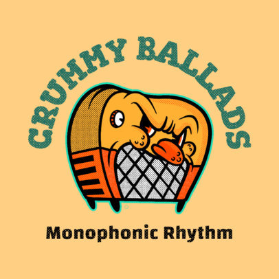 Music-Themed Logo Template Featuring a Vintage Radio Illustration 3735i