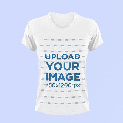 Ghosted Crew Neck T-Shirt Mockup Featuring a Solid Color Backdrop 42414-r-el2