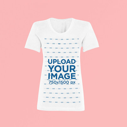 Ghosted Mockup of a Women's T-Shirt Featuring a Plain Background 42403-r-el2