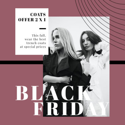 Instagram Post Maker for a Fashion Brand's Black Friday Sale 