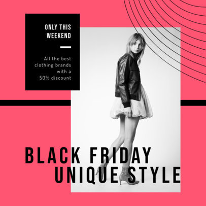 Instagram Post Template for Black Friday Fashion Deals
