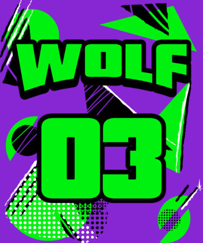 T-Shirt Design Maker with a 90's Jersey Style