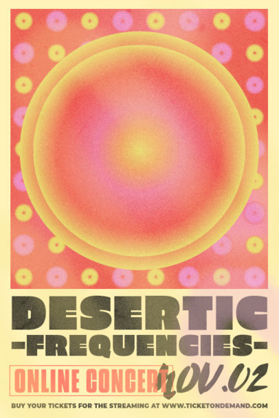 Poster Design Creator with Printing Layers for an Online Concert 3015b