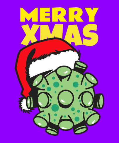T-Shirt Design Maker for a Covid Christmas 3013h