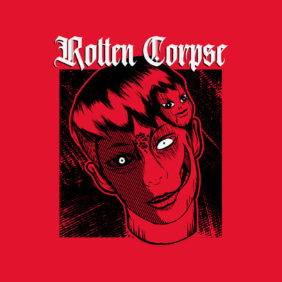 Logo Creator with an Illustration Inspired by Junji-Ito Manga