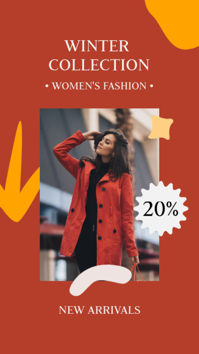 Instagram Story Creator for a Winter Collection Sale