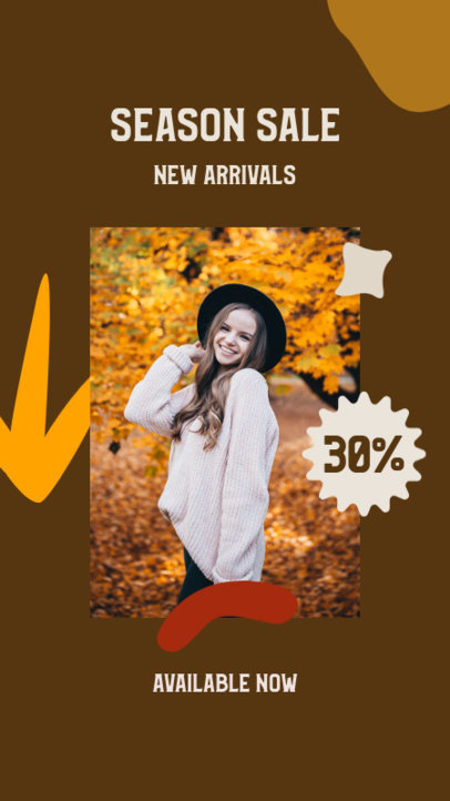 Instagram Story Generator for a Fall Season Flash Sale
