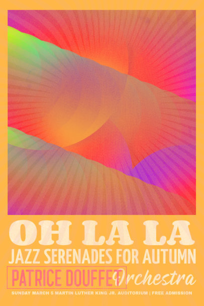 Poster Design Creator with a Cool Neon Photocopy Style for a Jazz Festival 3015i