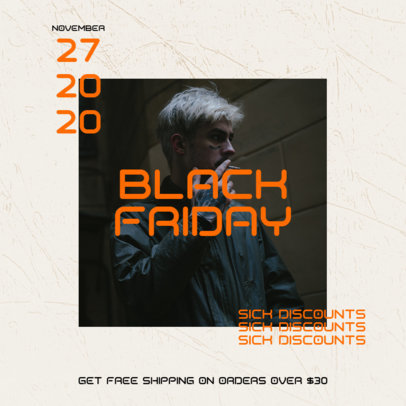 Instagram Post Template for Special Black Friday Discounts