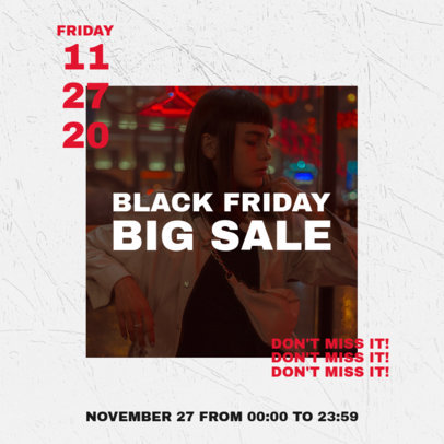 Instagram Post Maker for a Black Friday-Only Sale