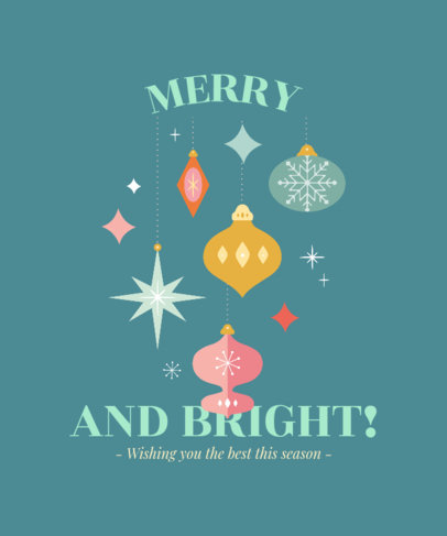 Beautiful T-Shirt Design Template Featuring a Christmas Quote