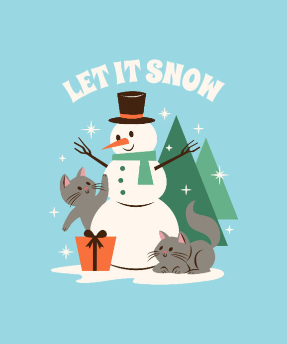 Illustrated T-Shirt Design Maker for Christmas Enthusiasts