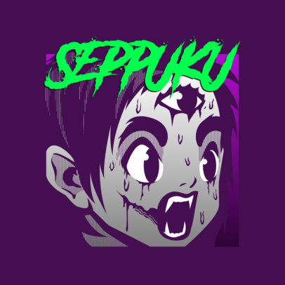 Horror Logo Maker Featuring an Anime-Inspired Character