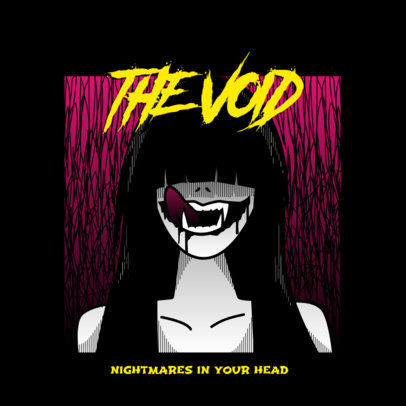 Logo Maker Featuring a Creepy Character Inspired by Junji-Ito Manga