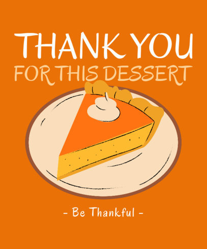 Illustrated T-Shirt Design Generator Featuring a Thanksgiving Pumpkin Pie 