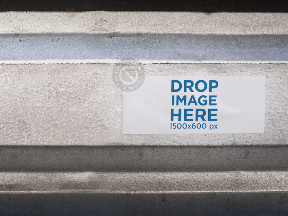 Placeit - Sticker on a Metal Fence Template
