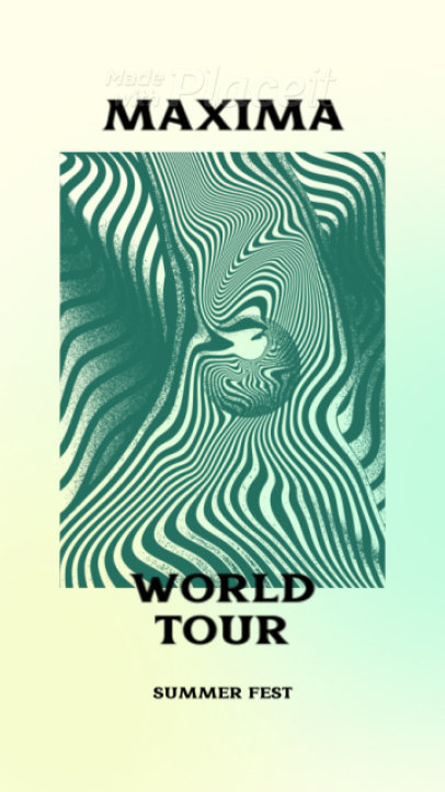 Instagram Story Video Maker for a Psychedelic Rock Band's World Tour Announcement 